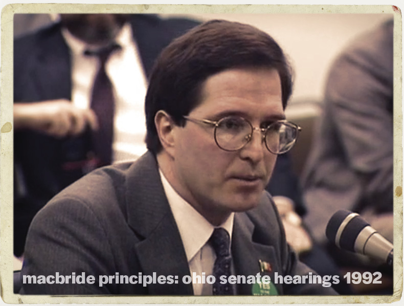 MacBride Principles: Ohio Senate Hearings 1992